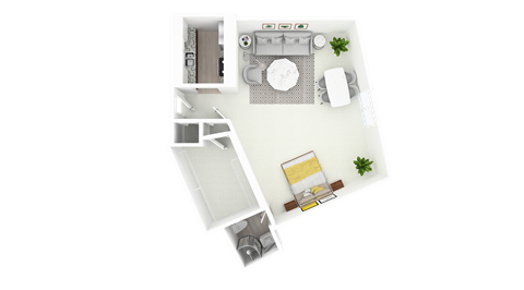 Richmond Studio   1  Bath   531 Sq. Ft. at Olde Towne Apartments, Ohio 45042